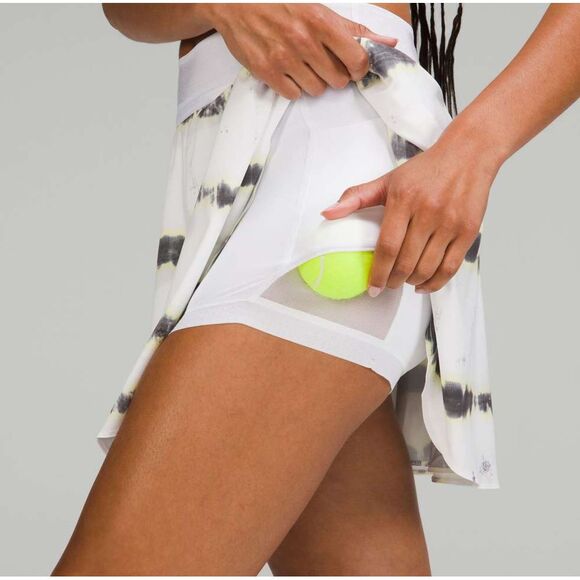 #1 Lululemon‎ Court Rival High-Rise Skirt Long Transverse Yellow Multi SIZE 4 - Picture 4 of 13